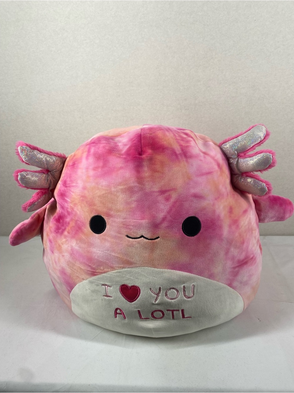 Squishmallows Aleka Axolotl Pink Tie-Dye Plush Pillow S16- #1162-2